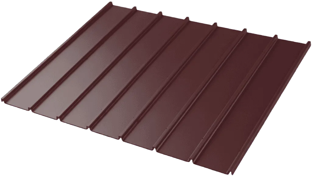 Standing seam metal roof installation example